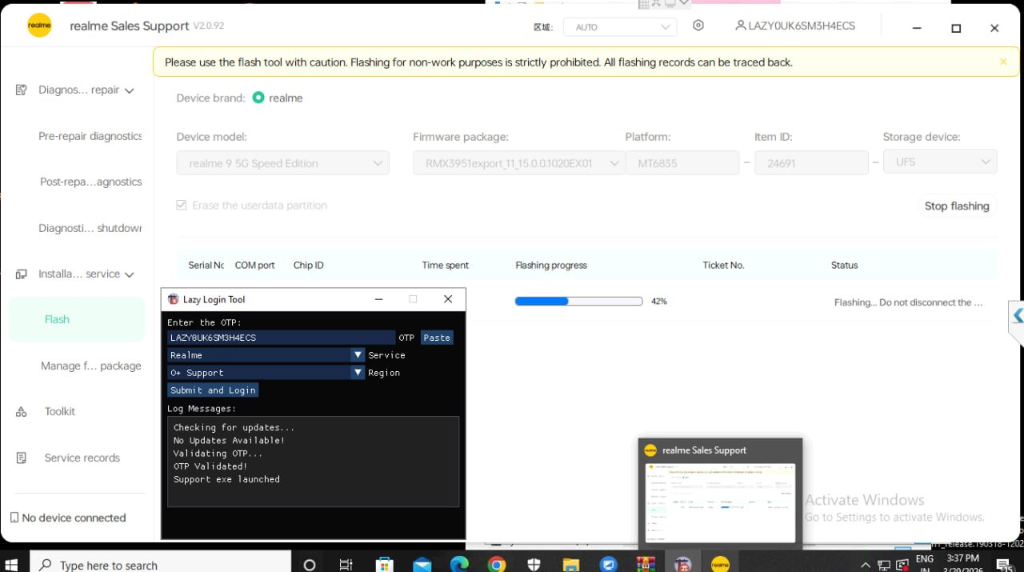 Realme O+ Auth Integration